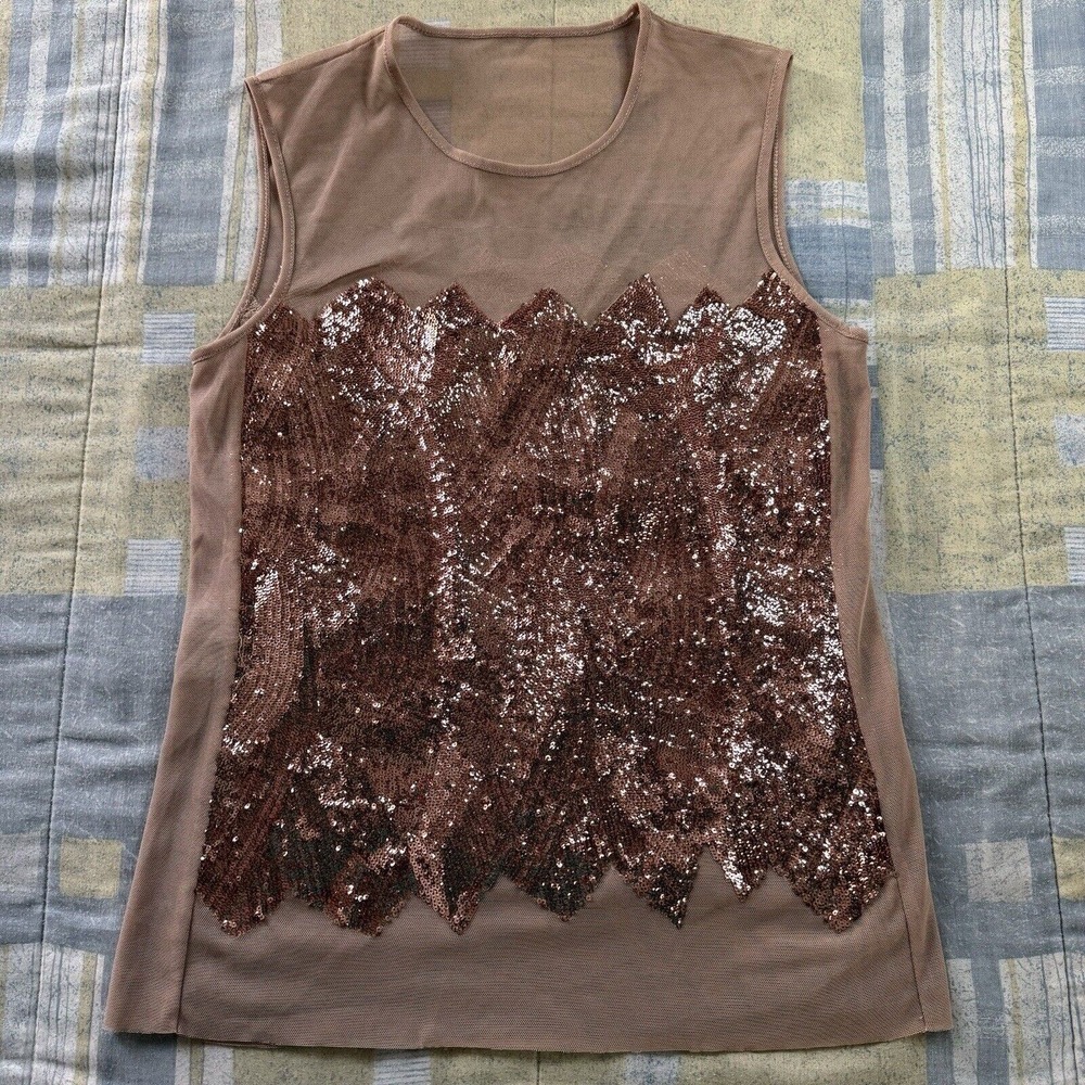BCBG Maxazria "Jalen" Nude Womens Top Small